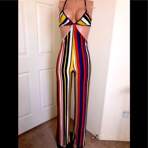 Striped jumpsuit